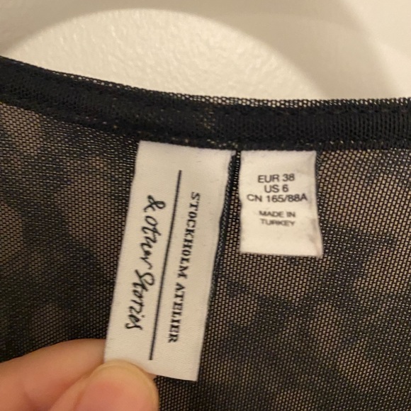 & Other Stories floral mesh wrap dress - Picture 3 of 5